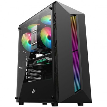 1st Player Rainbow RB-5 Gaming Case With 3 x G6 RGB Fans | Black