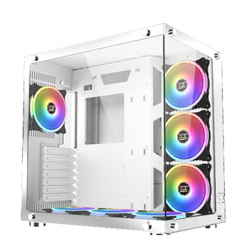 Xigmatek Aquarius Plus 7X CY120 ARGB Fans Pre Installed Gaming Case – White