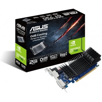 ASUS GT730-SL-2GD5-BRK GeForce GT 730 2GB GDDR5 low profile graphics card for silent HTPC build includes LP brackets