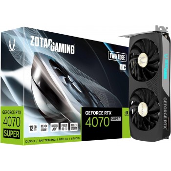 ZOTAC Gaming GeForce RTX 4070 Super Twin Edge DLSS 3 12GB GDDR6X 192-bit 21 Gbps PCIE 4.0 Compact Gaming Graphics Card, IceStorm 2.0 Advanced Cooling, Spectra RGB Lighting, ZT-D40720H-10M