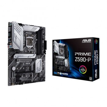 ASUS Prime Z590-P LGA 1200 (Intel 11th/10th Gen) ATX Motherboard (PCIe 4.0, 10+1 Power Stages, 3X M.2, 2.5Gb LAN, Front Panel USB 3.2 Gen 2 USB Type-C, Thunderbolt 4 Support)