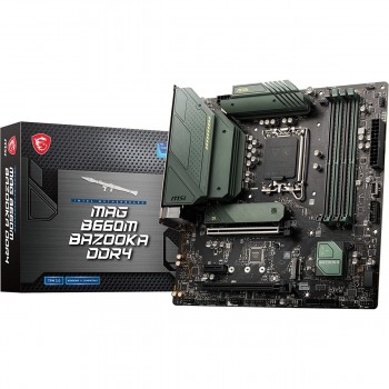 MSI Mag B660M Bazooka DDR4 - LGA 1700 (Intel 12th Gen) microATX Motherboard