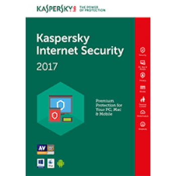 Kaspersky Internet Security 2017 (4 User , 1 Year)  (PC/Mac/Android)